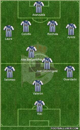 R.C. Deportivo de La Coruña S.A.D. 4-4-1-1 football formation