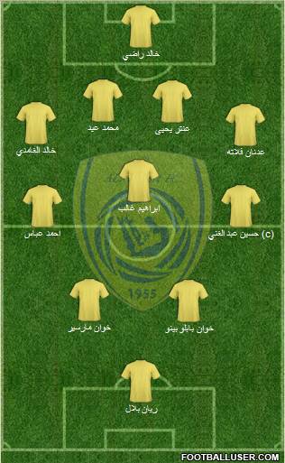 Al-Nassr (KSA) 4-3-2-1 football formation