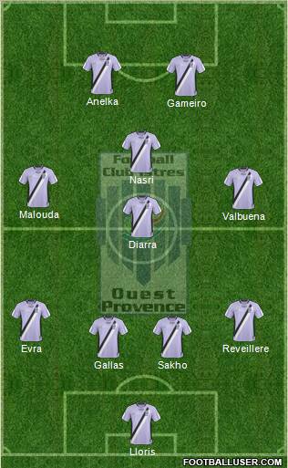 Football Club Istres Ouest-Provence 4-1-3-2 football formation