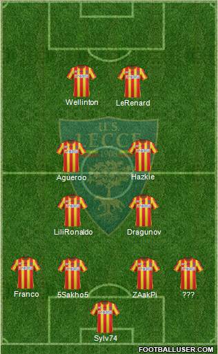 Lecce 4-2-4 football formation