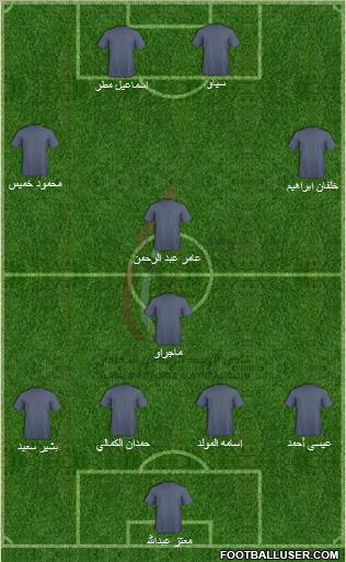 Al-Wahda (UAE) 4-2-4 football formation