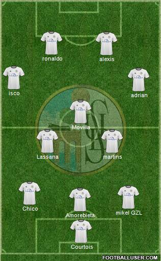 U.D. Salamanca S.A.D. 3-5-2 football formation