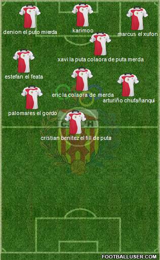 C.E. L'Hospitalet 4-1-4-1 football formation