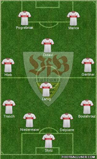VfB Stuttgart 4-4-1-1 football formation