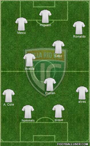 Villa Rio EC 4-3-3 football formation