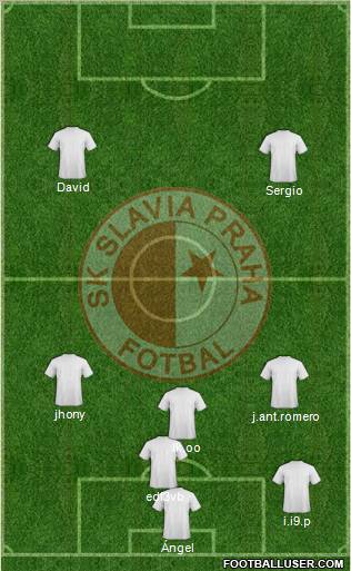 Slavia Prague 5-3-2 football formation