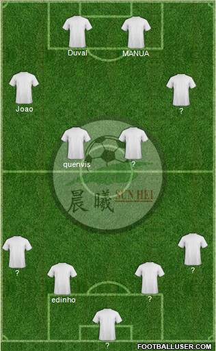 Sun Hei Sports Club 4-4-2 football formation