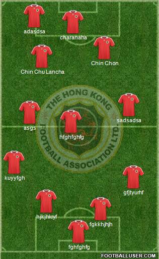 Hong Kong 3-4-2-1 football formation
