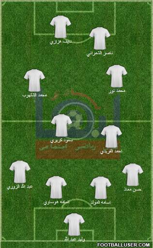Abha 4-2-2-2 football formation