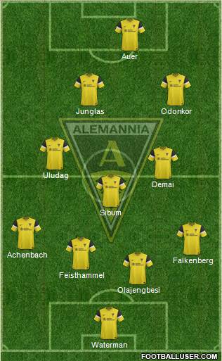 TSV Alemannia Aachen 4-3-2-1 football formation