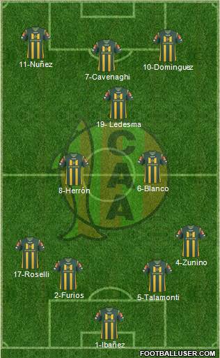 Aldosivi 4-5-1 football formation