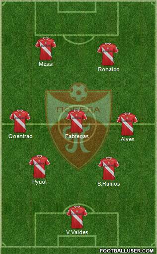 FK Pobeda Prilep 4-4-2 football formation