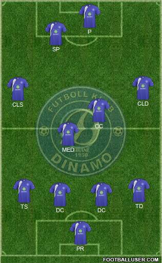 KS Dinamo Tirana 4-4-1-1 football formation