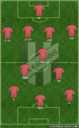 Olomouc - Holice 4-3-3 football formation