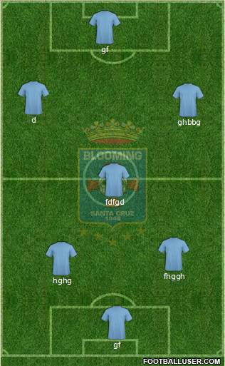 Blooming FC 4-4-2 football formation