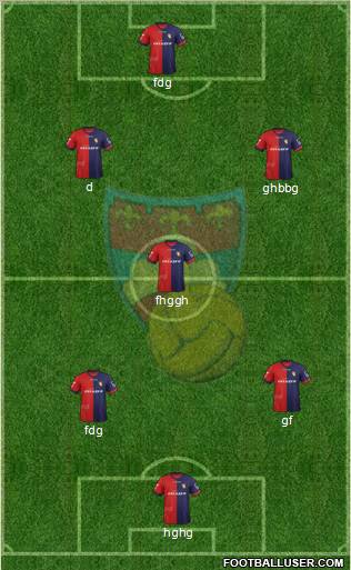 Gubbio 5-4-1 football formation