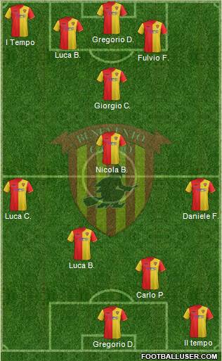 Benevento 4-4-1-1 football formation