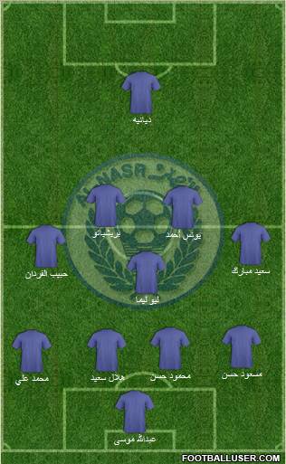 Al-Nassr (UAE) 4-5-1 football formation