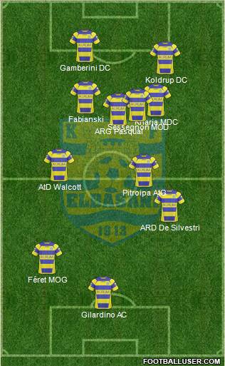 KS Elbasani 4-4-1-1 football formation