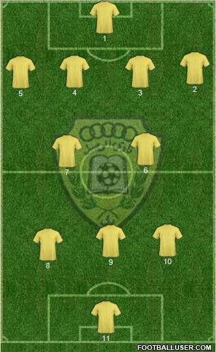 Al-Wasl 4-2-3-1 football formation