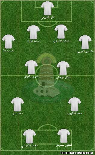 Najran 4-4-2 football formation