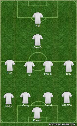 Billericay Town 4-4-1-1 football formation