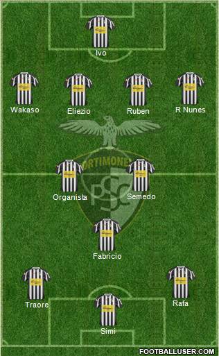 Portimonense Sporting Clube 4-3-2-1 football formation