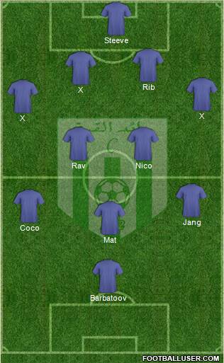 Raed Chabab Kouba 3-5-1-1 football formation