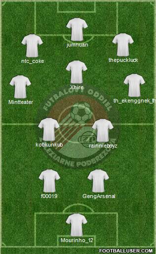 ZP SPORT Podbrezova 3-4-2-1 football formation