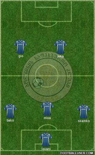 Sioni Bolnisi 4-1-2-3 football formation