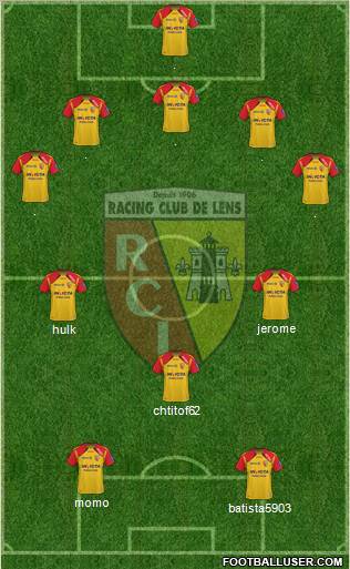 Racing Club de Lens 5-3-2 football formation