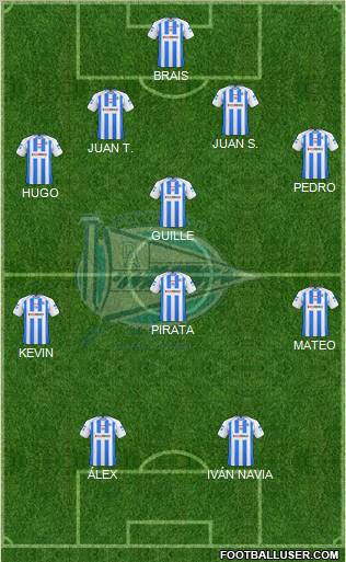 D. Alavés S.A.D. 4-1-3-2 football formation