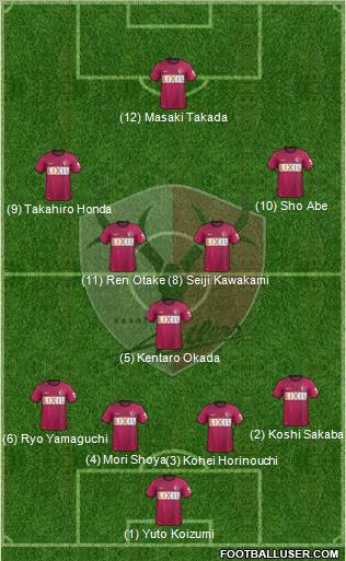 Kashima Antlers 4-1-4-1 football formation