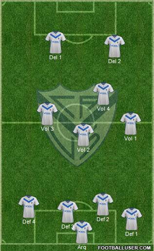Vélez Sarsfield 4-4-1-1 football formation