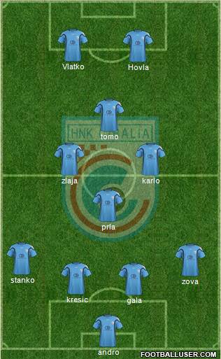 HNK Cibalia 4-4-2 football formation