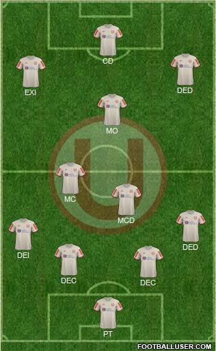C Universitario D 4-2-3-1 football formation