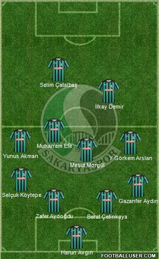 Sakaryaspor A.S. 4-4-2 football formation