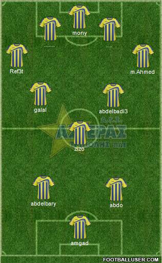 AGS Asteras Tripolis 4-2-1-3 football formation