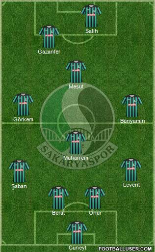 Sakaryaspor A.S. 4-1-3-2 football formation