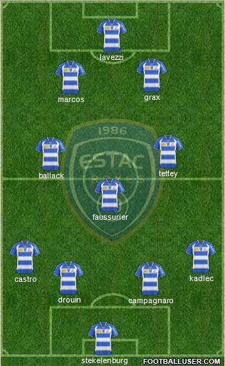 Esperance Sportive Troyes Aube Champagne football formation