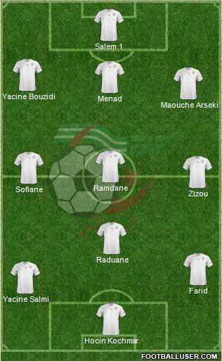 Algeria 3-4-3 football formation