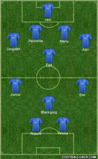 Chesterfield 4-3-2-1 football formation
