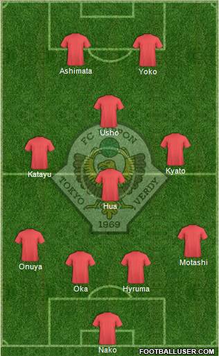 Tokyo Verdy 4-4-2 football formation