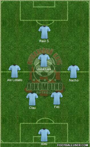 FC Vitebsk 4-3-2-1 football formation