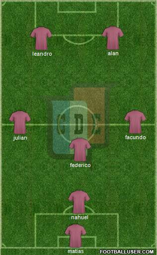 Social Español 4-3-2-1 football formation