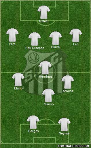 Santos FC (AP) 4-4-2 football formation