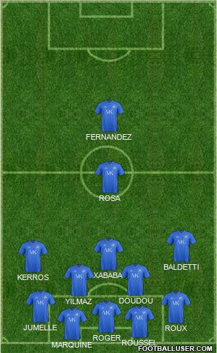 Chesterfield 4-5-1 football formation