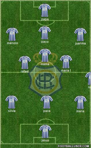 R.C. Recreativo de Huelva S.A.D. 5-4-1 football formation