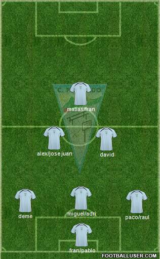 C.P. Ejido S.A.D. 4-3-1-2 football formation
