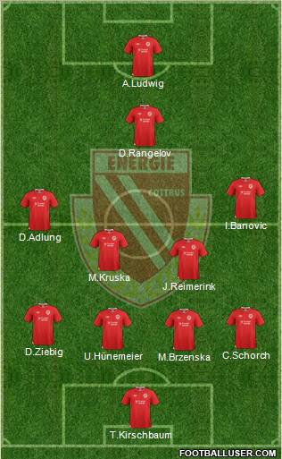 FC Energie Cottbus 4-4-1-1 football formation